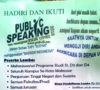 Gelar Lomba Publik Speaking Tingkat Mahasiswa