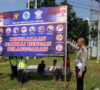 Sebar Banner Didaerah Rawan Kecelakaan