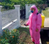 Pemdes Lubuk Sirih Ulu Semprot Disinfektan ke Rumah Warga 2 Minggu Sekali