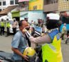 Satlantas Lahat Sosialisasi Wajib Pakai Masker