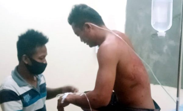 Korban saat dirawat di rumah sakit.