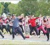 Masyarakat Sangat Antusias Ikuti Senam pagi Bersama Bupati OKUT dan Ketua KORMI Sumsel
