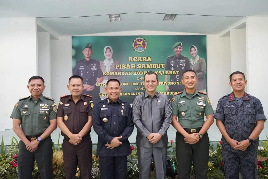 Pj Bupati Fauzan Khoiri Denin Menghadiri Pisah Sambut Dandim 0405 Lahat
