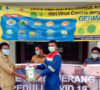 SKK Migas-PHE Jambi Merang Bagikan Masker, Hand Sanitizer, Disinfektan dan Alat Penyemprot
