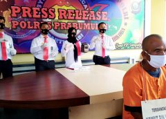 Komsit saat ditahan di Polres Prabumulih.
