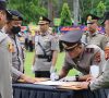 Pimpin Sertijab, Kapolres OKUT Rotasi Enam Perwira