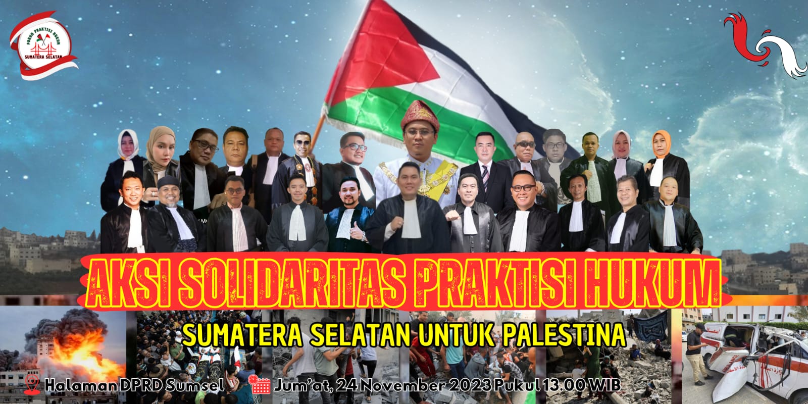 Peduli Palestina FPSS Gelar Aksi Depan DPRD Sumsel