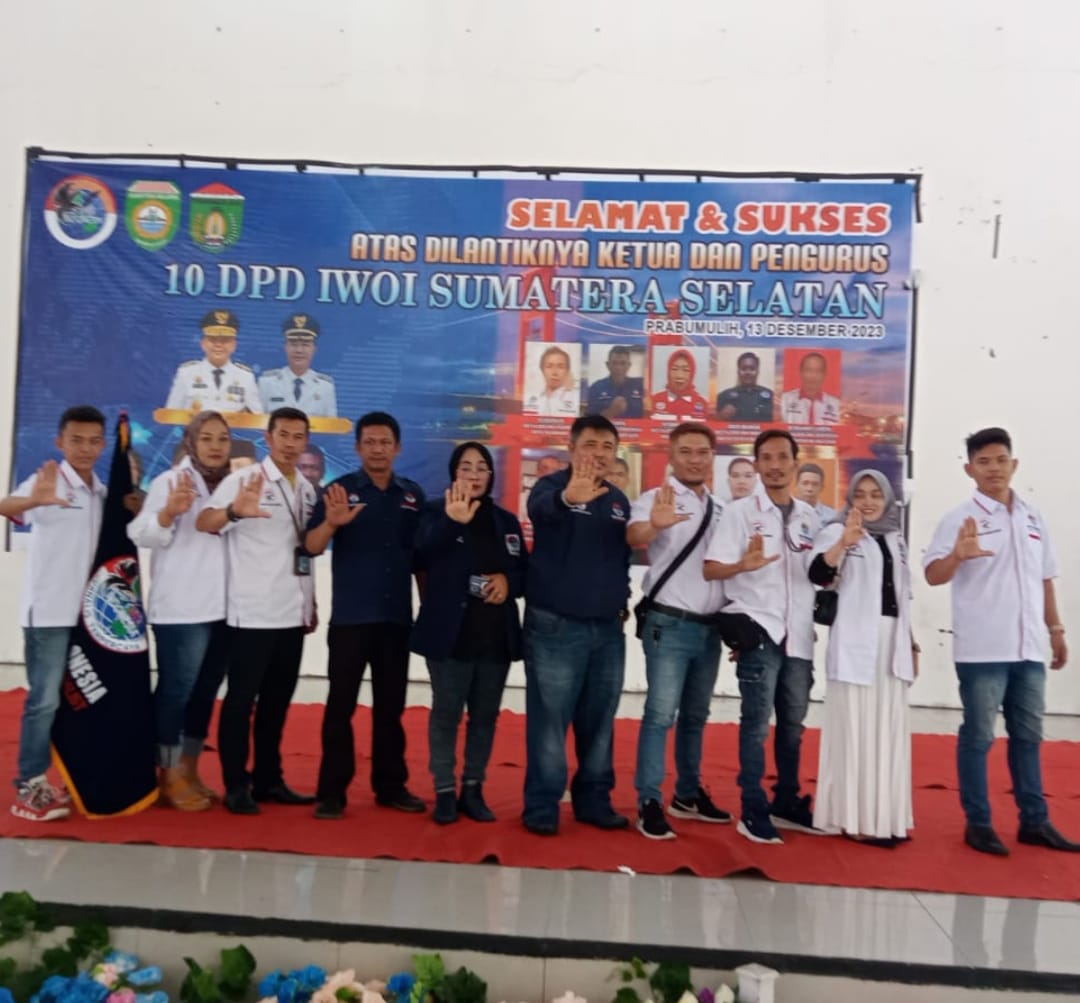 DPD IWOI Empat Lawang Beserta 9 Kabupaten Kota di Sumsel Resmi Dilantik