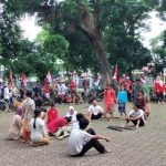 Suasana peringatan peristiwa pertempuran 5 hari 5 malam di kota Palembang kembali digelar tahun 2024 dipusatkan di Gedung Kesenian Palembang, Senin (1/1).